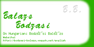 balazs bodzasi business card
